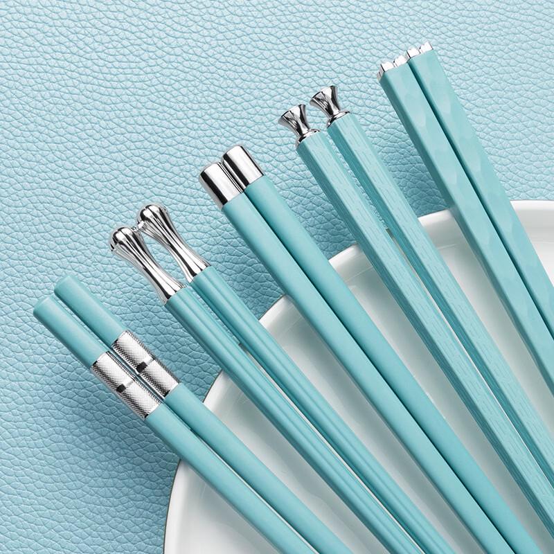 Ru Han Ceramic Blue Individual Chopsticks