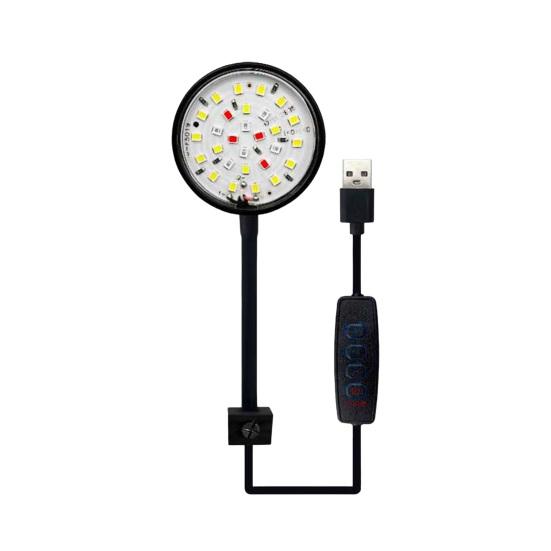 5W/7W Klipová lampa do akvária USB Power LED Full Spectrum Vodotěsné Řasy Okrasné osvětlení Připojení hadice Nastavitelná energeticky úsporná nádrž 360 stupňů
