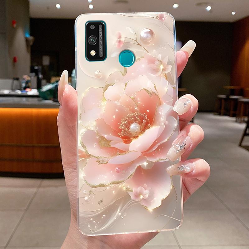 For Honor 9X Lite JSN-L21 JSN-L22 JSN-L23 Case Clear Fashion Butterfly Flowers Soft TPU Silicon Cover Honor 9XLite Phone Casing