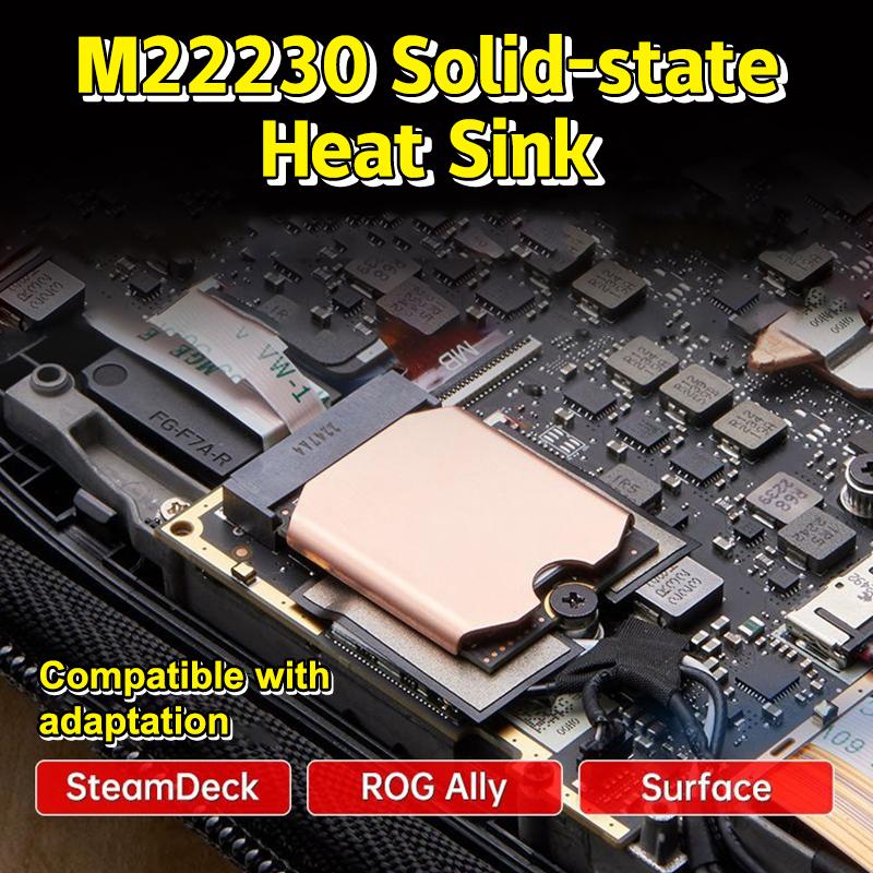 M.2 Hard Disk Copper Heatsink M.2 2230 Solid State Drives Cooling Thermal Cooler Radiator For Steam Deck Console Accessories