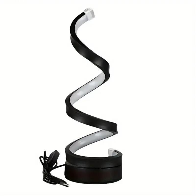 Dimmable LED Spiral Table Lamp Finesse Decor Night Light USB Plug In 3 Color Bedside Lamps Desk Light Efficient Lighting Cute Light Lamp