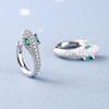 Sterling Silver Stud Earringstrendy Elegant Sparkling Zircon Little Snake Bride Jewelry