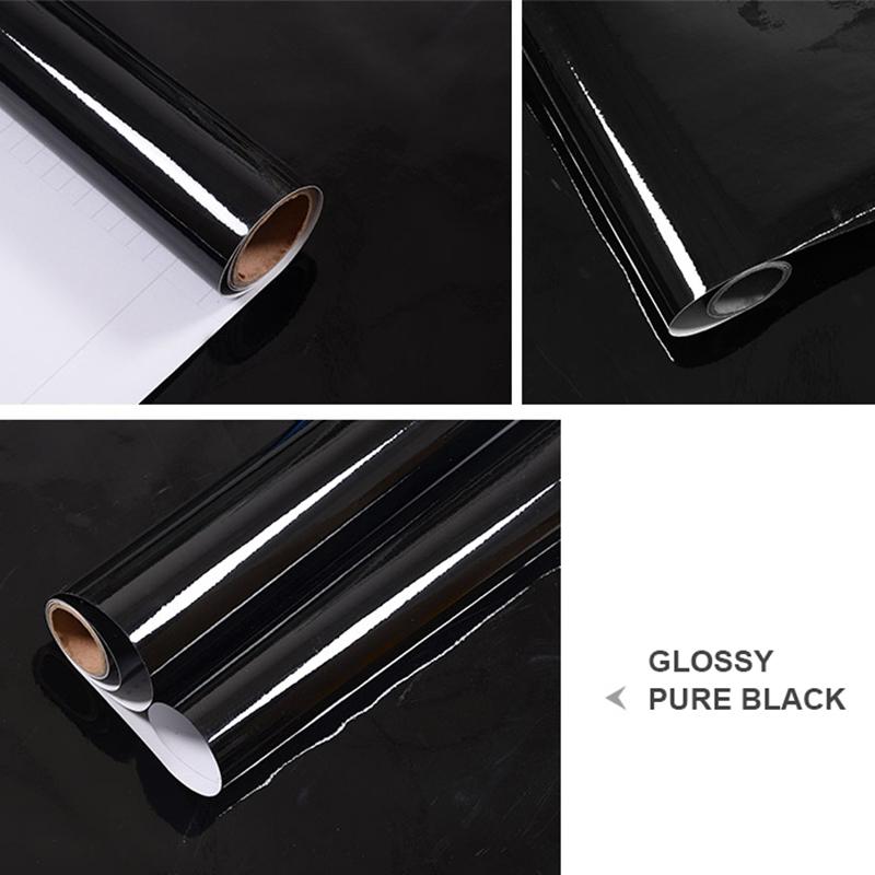 High Glossy White Matte Self-Adhesive Wallpaper DIY Decorative Film for Kitchen Cabinet Furniture Renovation Waterproof Stickers