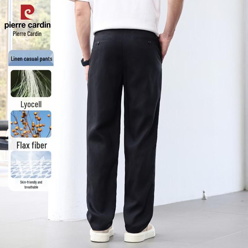 Pierre Cardin Men s Tencel-Blend Straight Fit Business Casual Pants 35
