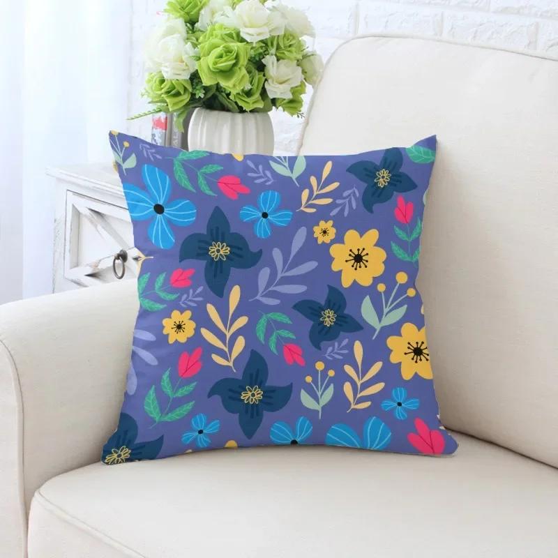 Luxury Home Decor Pillowcase Tropical Rainforest Plant Flower Coconut Print Office Sofa Car Cushion Cover