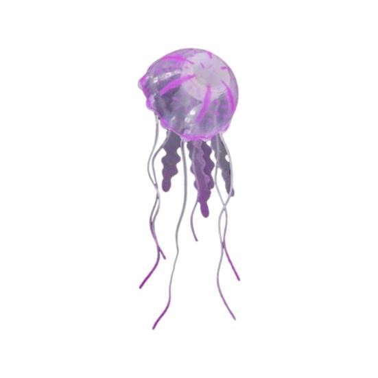 Environmentally Friendly Fish Tank Decor Aquarium Faux Jellyfish, Soft Silicone Fluorescent Realistic Floating Odor-free Decoration Jellyfish