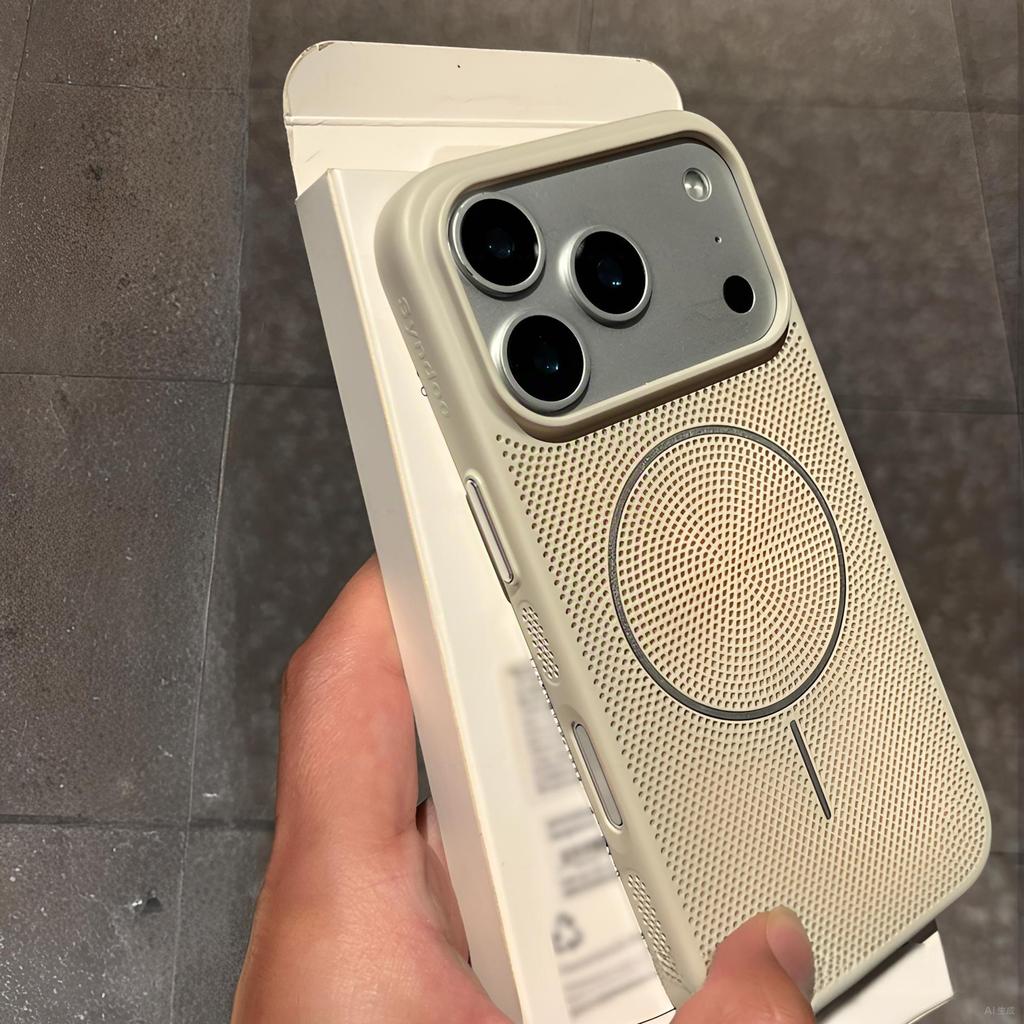Mesh Heat Dissipation For Magsafe Phone Case For iPhone 17 Air 16 15 14 13 12 Plus Pro Max 17ProMax 17Pro Magnetic Charge Cover