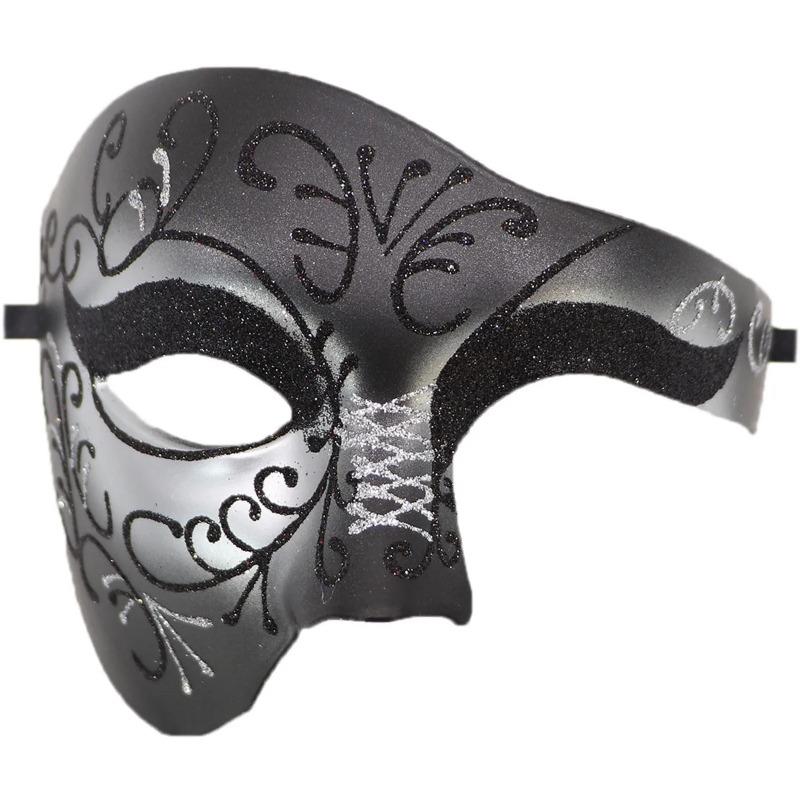 Carnival One-eyed Half-face Phantom Mask Vintage Antique Opera Phantom Dance Party Cosplay Costume Mask 2025