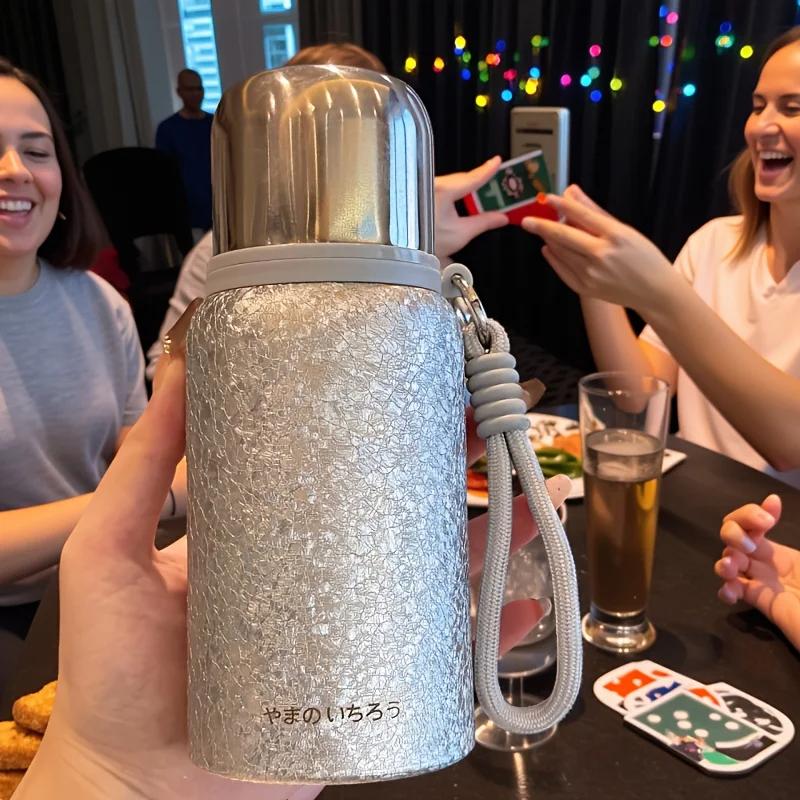 400ML Titanium Coated Insulated Tea Bottle - Dual Layer Tea Infuser for Health Brewing Loose Leaf Tea Gift Cup