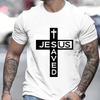 Y2k T-shirts for Men Clothes Short Sleeve T-shirts for Men Women's Tops Woman Jesus Saved My Life Unisex Oversized T-shirt Tops