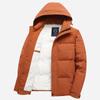 Down Jacket Men's Winter 90 Down White Duck Down Men's Casual Warm Bread Coat Anti-cold Trendy Hooded Short Jacket