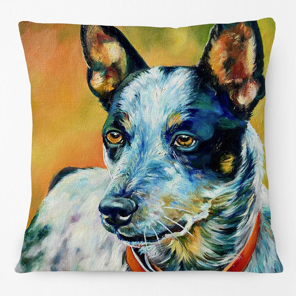 Australian Cattle Dog Shepherd Dog Red Heeler Dachshund Animals Poster Oil Painting Cushion Covers Pillow Case