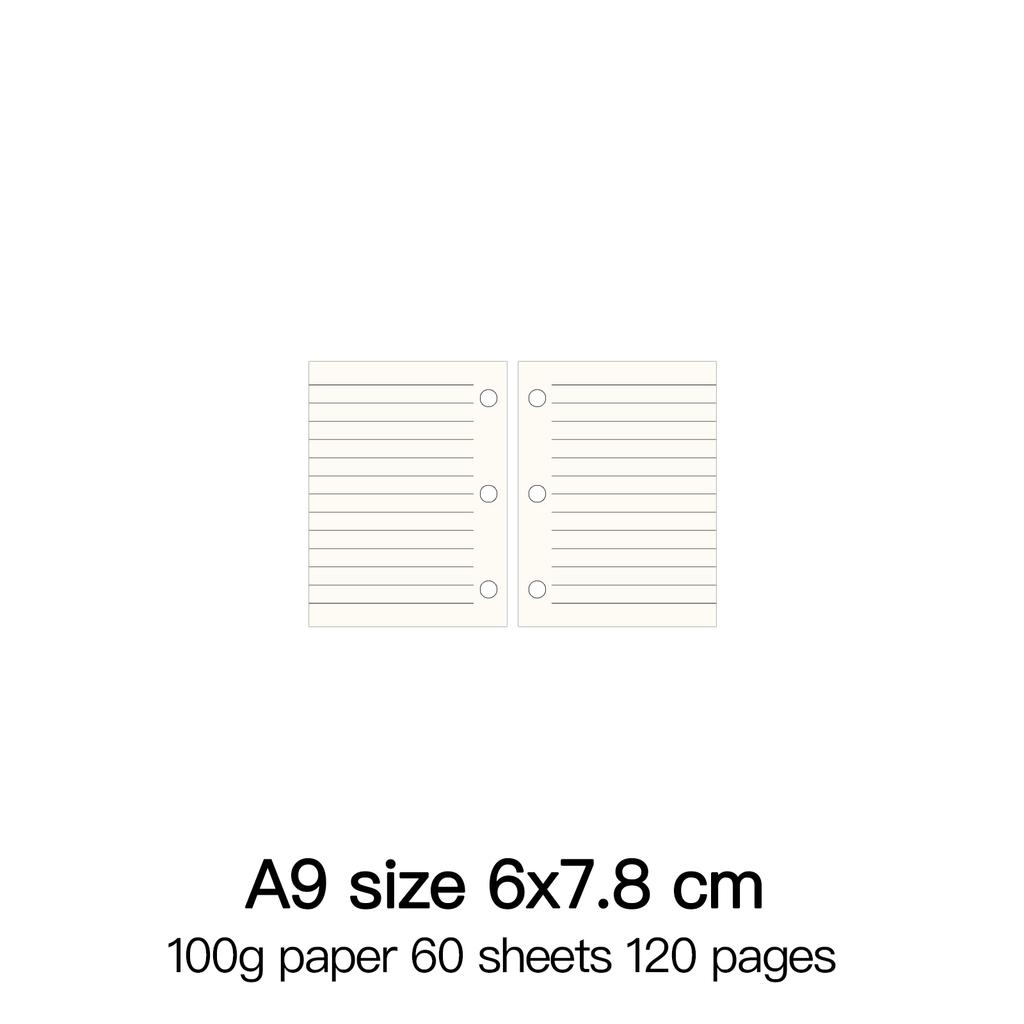High Quality Ring Binder Notebook A5 Personal A6 A7 A8 Size Insert Refills Loose Leaf Spiral Diary Planner Inner Core 100g Paper
