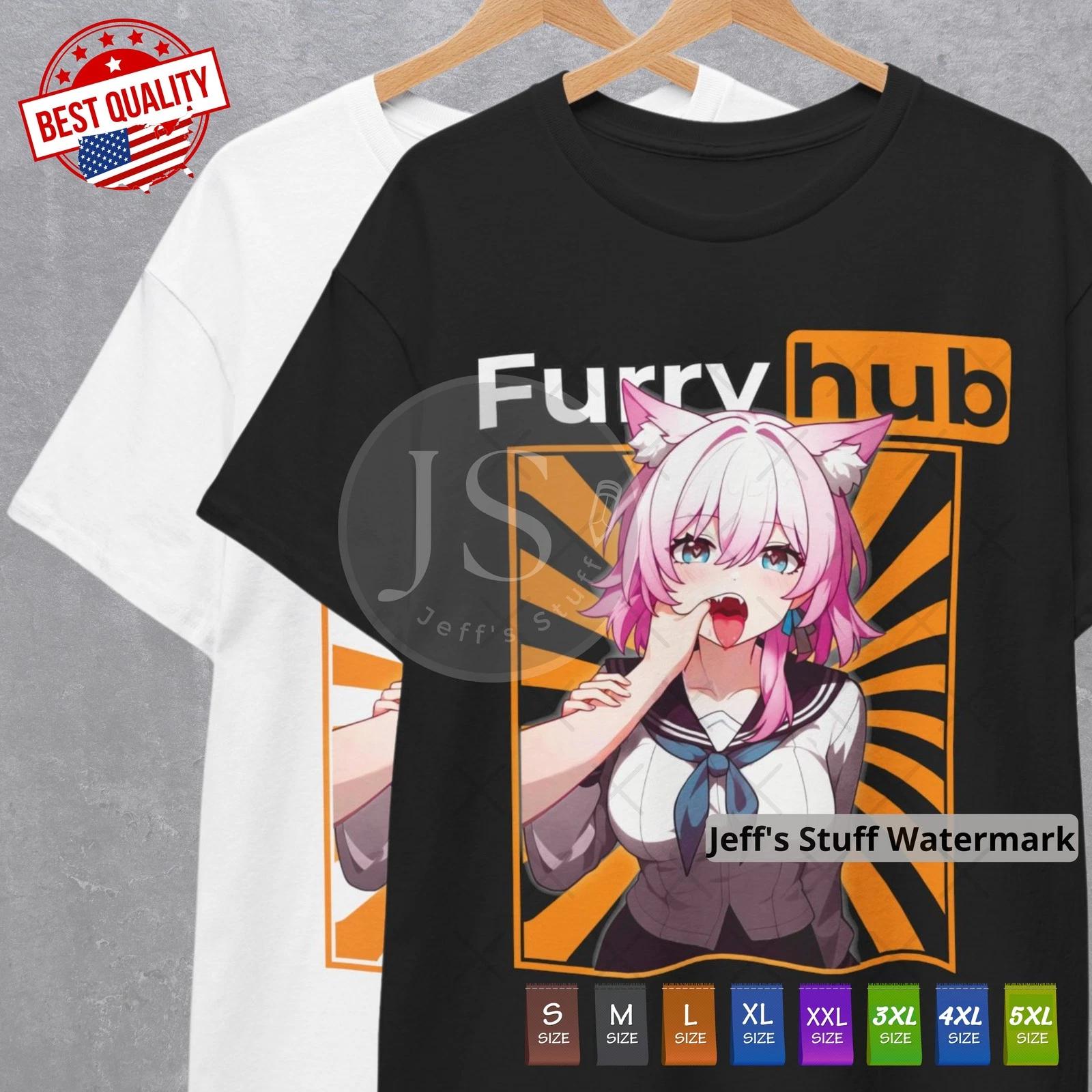 Футболка Waifu Furry Hub Аниме Манга Японская Одежда Каваий Сугой Гик Футболка 3XL