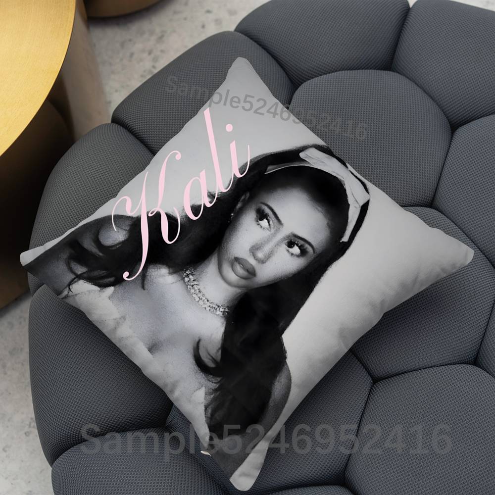KKali Uchis Sincerely Square Cushion Pillow Case Sofa BedroomLiving Room Backrest Multiple Sizes Washable Covers