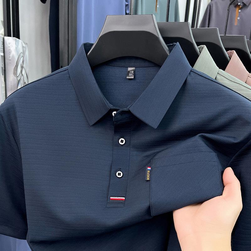 Men s Short Sleeve Polo Shirt Business Casual T-Shirt Breathable Versatile M