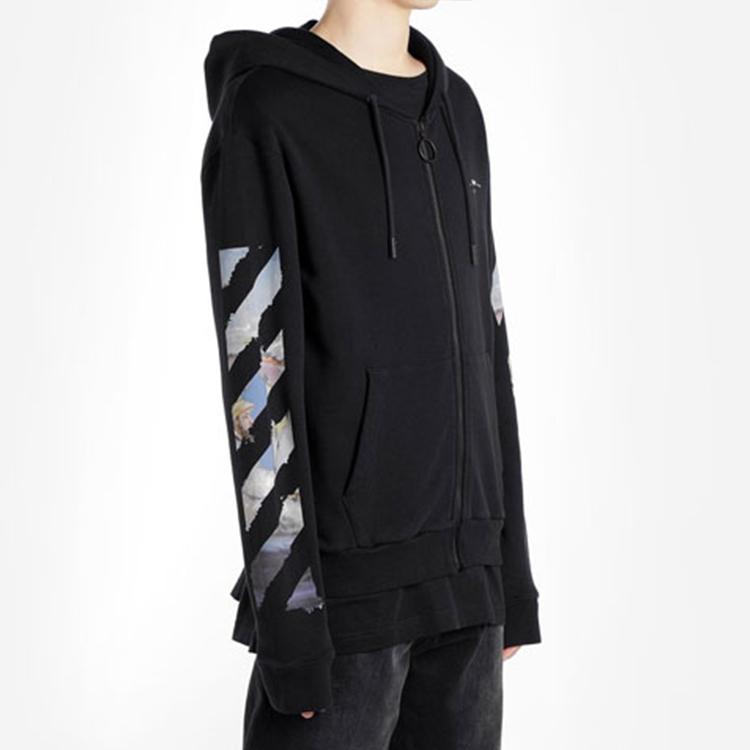 OFF WHITE Diag Multicolour Zipped Hoodie OMBE001R190030121088