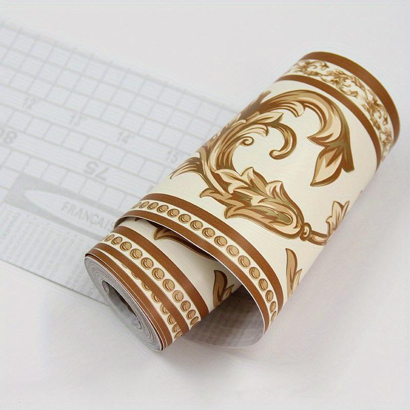 9 Metres Khaki/Beige Peel and Stick Wall Border, Removable Self-Adhesive Moulded Wallpaper Decoration for Home