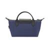 Longchamp Le Pliage Energy Logo Prägung Druckknopf Klappe Stoff und Kalbsleder Tragetasche Damen Tragetaschen Marineblau 30030HSR006