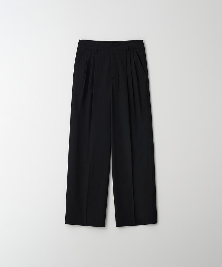 THERYE Wool Pintuck Pants(Black)