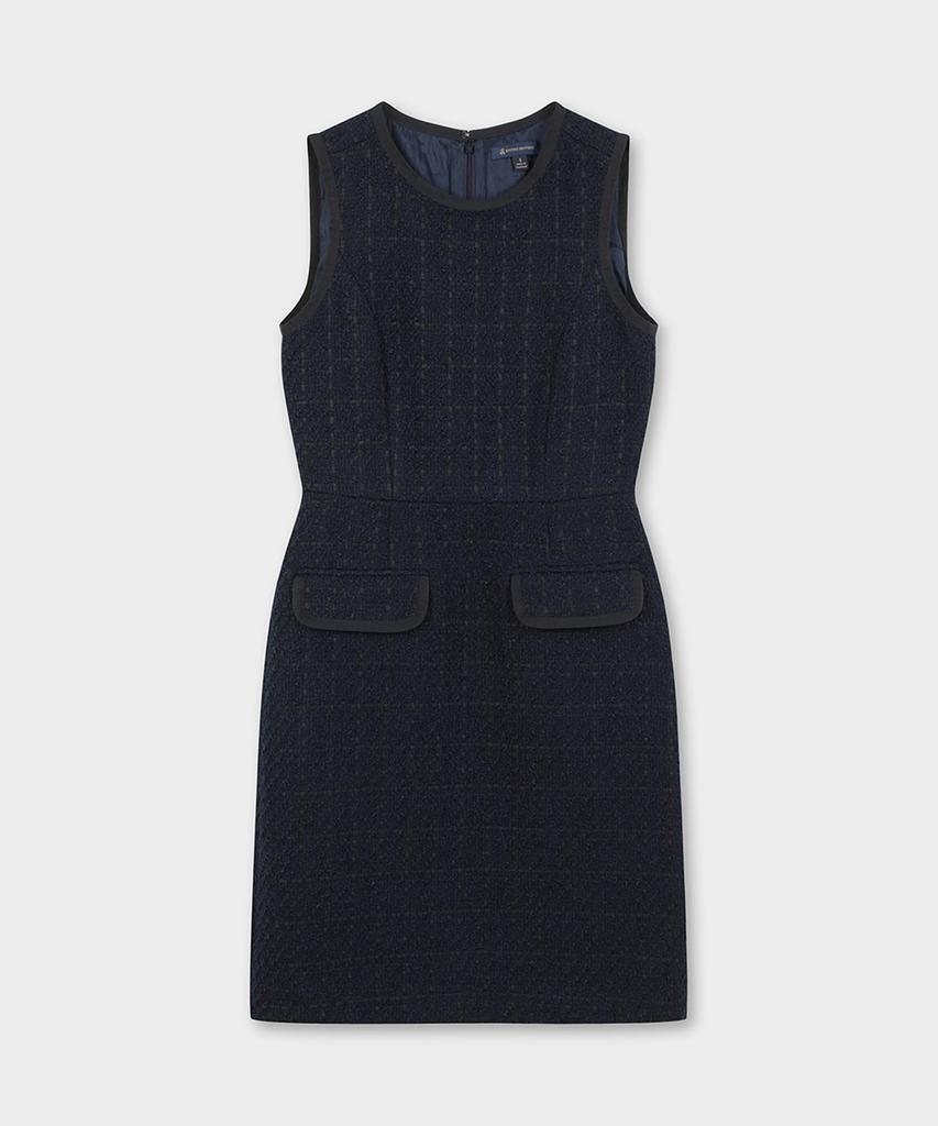 Brooks Brothers Boucle Sleeveless Dress (Navy) (Bbdzwf4150Qef)