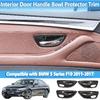Sekhyna Inner Door Handle Cover Trim Compatible with BMW 5 Series F10 520 528 525 2011-2017 ABS 4PCS Interior Door Bowl Anti Scratch Protection Cover