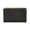 MICHAEL KORS Gold Front Logo Solid Color Wallet Regular Women's Black