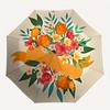 1pc Floral Pattern Automatic Folding Umbrella - Portable Foldable Design with 8 Ribs, Durable Plastic & Iron Frame, Casual Outdoor Accessory