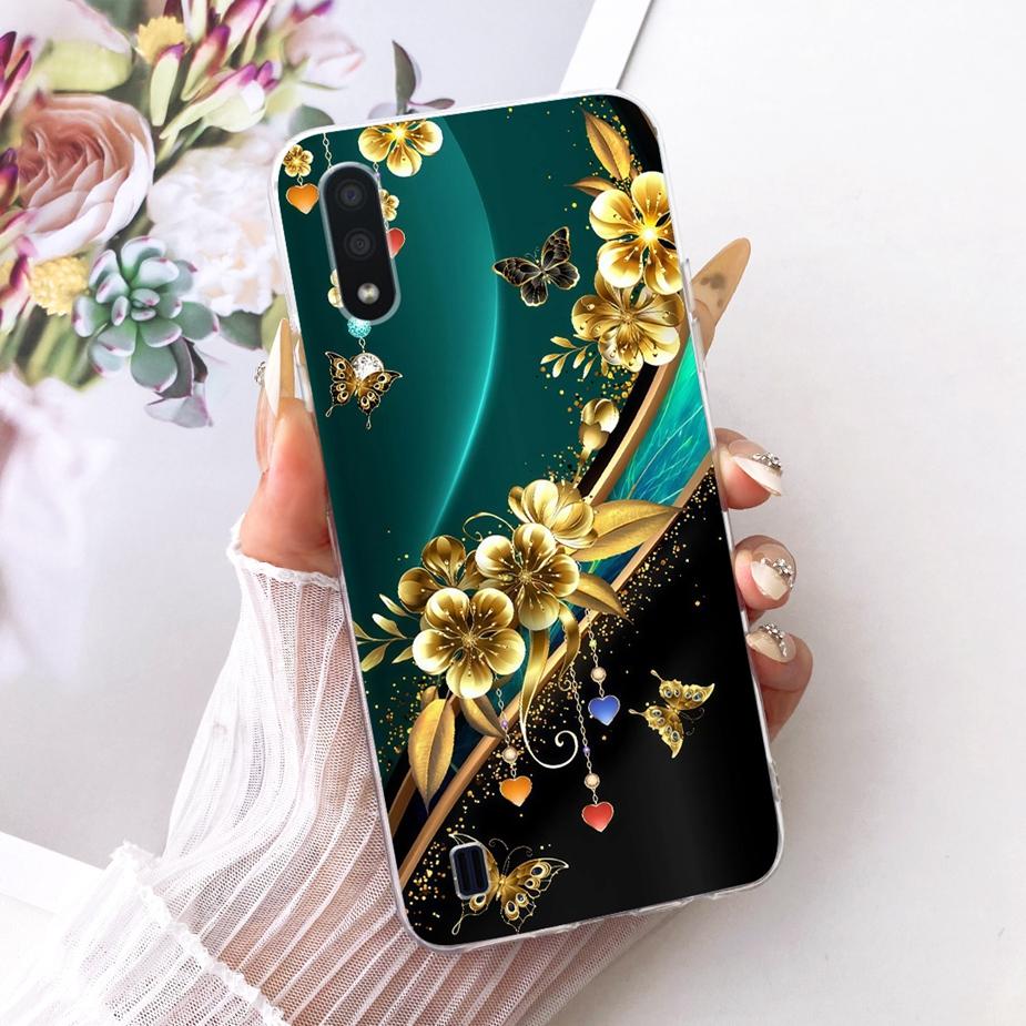 For Samsung Galaxy A01 Case SM-A015F New Luxury Painted Cover Soft Slim Phone Case For Samsung A01 M 01 Galaxy M01 Fundas Bumper