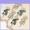 Alloy Shell Leaf Shape Brooch Pendant With Two Way Function For Fashion Accessories