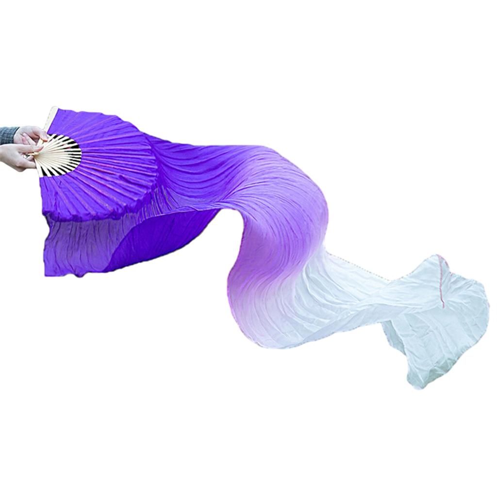 Professionele Nepzijde Buikdans Waaier Sluiers Elegante Lange Danswaaier voor Dansliefhebbers Leraren Studenten 150cm