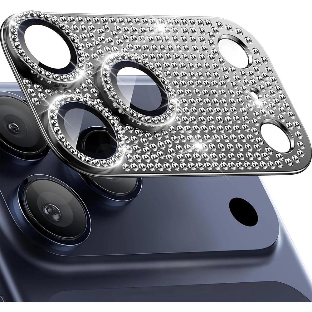 Bling Glitter Diamond Camera Lens Protector Case Cover for iPhone 17 Air 16 Pro Max 15 14 Plus 13 12 Mini 11 Glass Screen Women cute Phone Accessory
