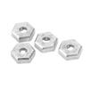 4PCS 116 RC Hex Coupler Zinc Alloy Silver RC Wheel Hex Hub Adapter for SCY 16101 16102 16103 16201