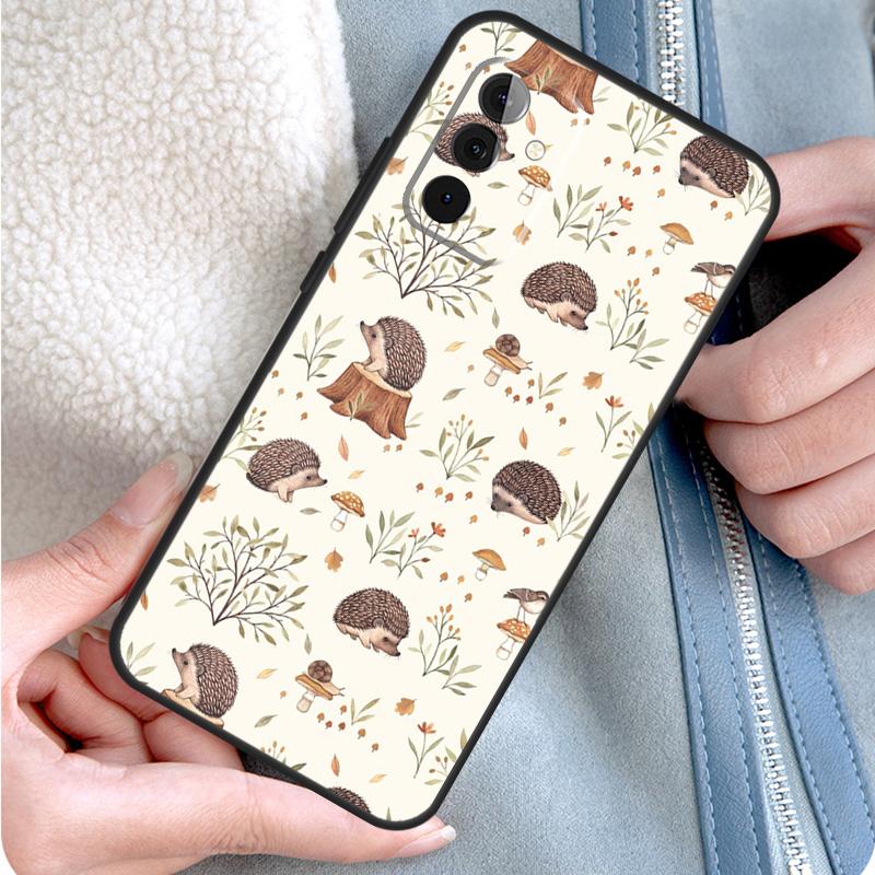 Cute Hedgehog Phone Case For Samsung Galaxy A52 A32 A12 A14 A34 A54 A51 A71 A53 A33 A13 A15 A25 A35 A55