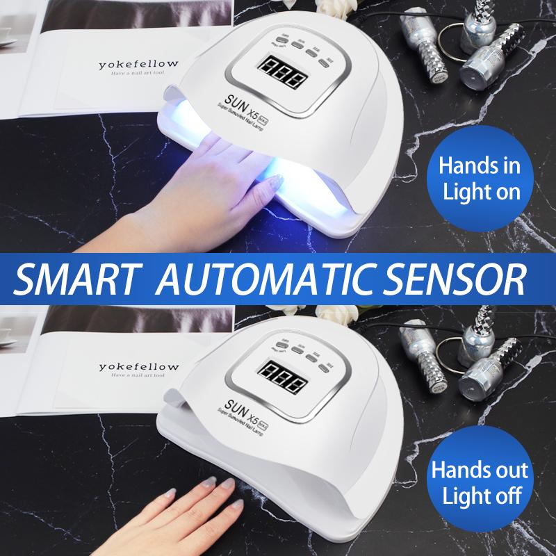 90W Nail Drying Lamp 10s For Fast Drying Gel Polish 45LEDs Nail Light Lamp Dryer With Smart Senor For Nair Art Manicure Tool