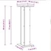 Speaker Stands 2 Pcs Black Oak Effect 30 X 30 X 80 Cm