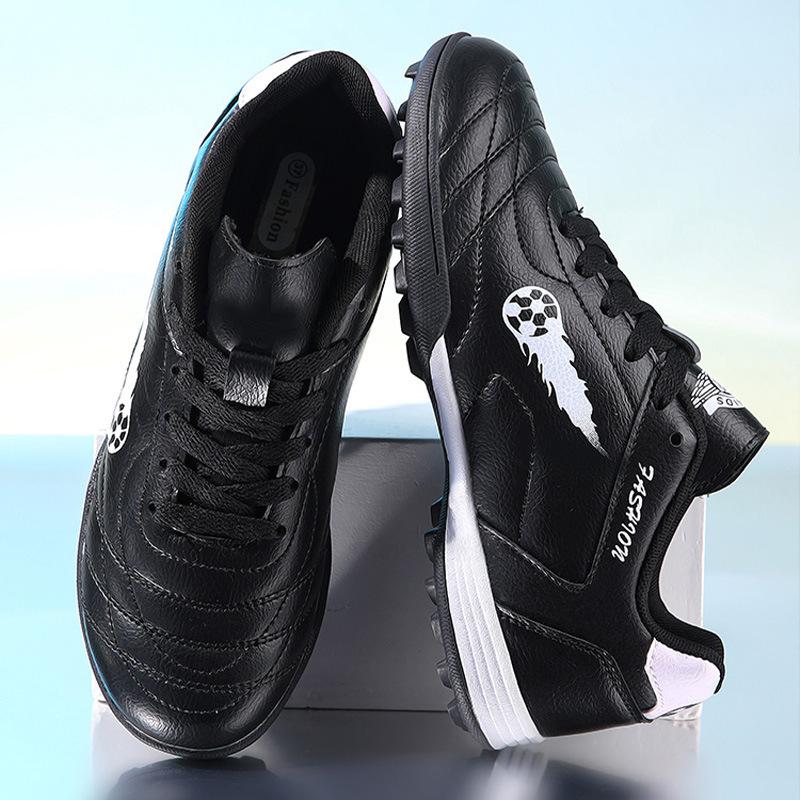Boys Large Size Autumn and Winter New Leather Outdoor Sports Football Shoes Girls Soft and Lightweight Running Shoes