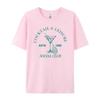 Cocktail Leisure Retro Graphic Tees Women Vintage Tennis Sport TShirt Short Sleeve Cocktail Lover T Shirt Unisex Vacation Tops
