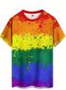 Fun Rainbow 3D Printed Tie-dye Pattern T-shirt Streetwear 2025 New Colorful Men's And Women's Casual Tops Oversized Y2k Clothing
