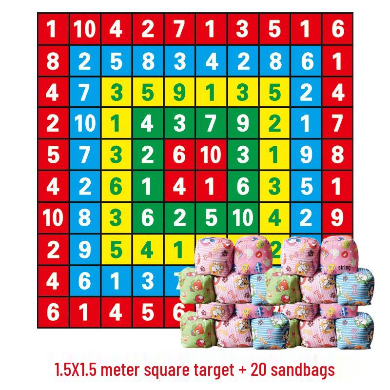 Sandbag Toss Target: Fun Outdoor Game for Kindergarten Team Building