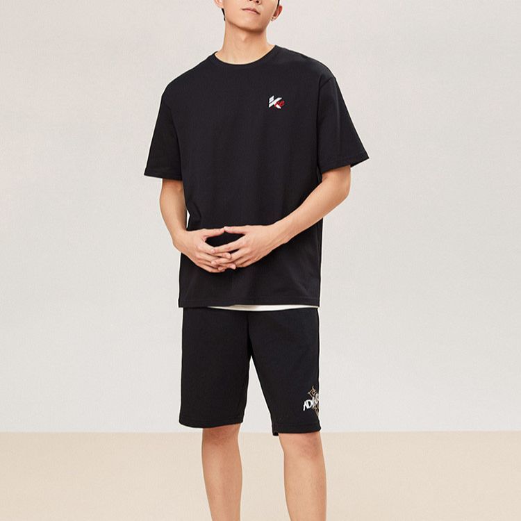 Anta Thompson KT Basketball Series Breathable Short Sleeve T-shirt With Back Number Print Men Tops Black 152221123-3