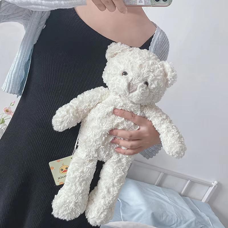 40Cm Cute Curly love Teddy Bear Plush Toy Hug Bear Dolls Children Birthday Gift Pillow Teddy bear Home Living Room Bedroom 40cm белый