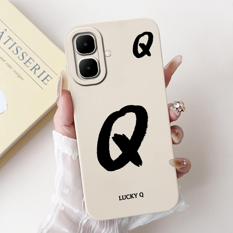 For Infinix Smart 10 2025 Lucky Initial Letter Phone Case For Infinix Smart10 Soft Silicone Shockproof Cases
