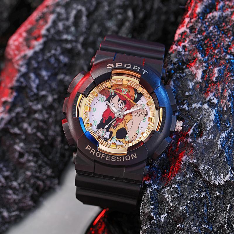 One Piece Kinder Sport Horloge Met Kalender Waterdicht Hars Band Voor Kinderen