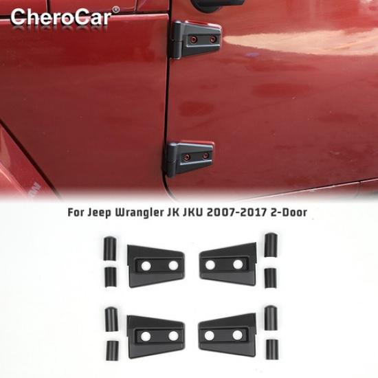 Черный матовый комплект накладок на петли дверей для Jeep Wrangler JK 2007-2017 Аксессуары