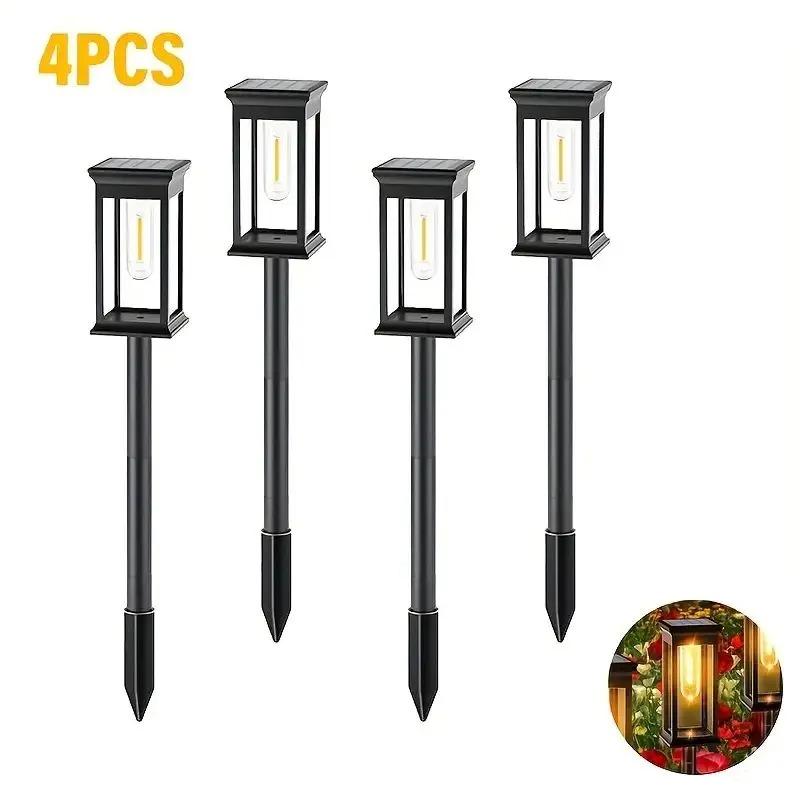 Solar Tungsten Lawn Lamp,LED Outdoor Ambient Lighting, Suitable for Courtyard, Garden, Villa, Driveway, and Festive Party Atmosphere Decoration
