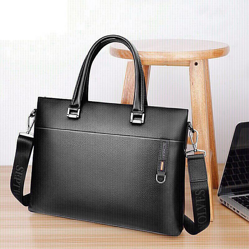 Septwolves Business Top-Grain Leather Laptop Briefcase Medium