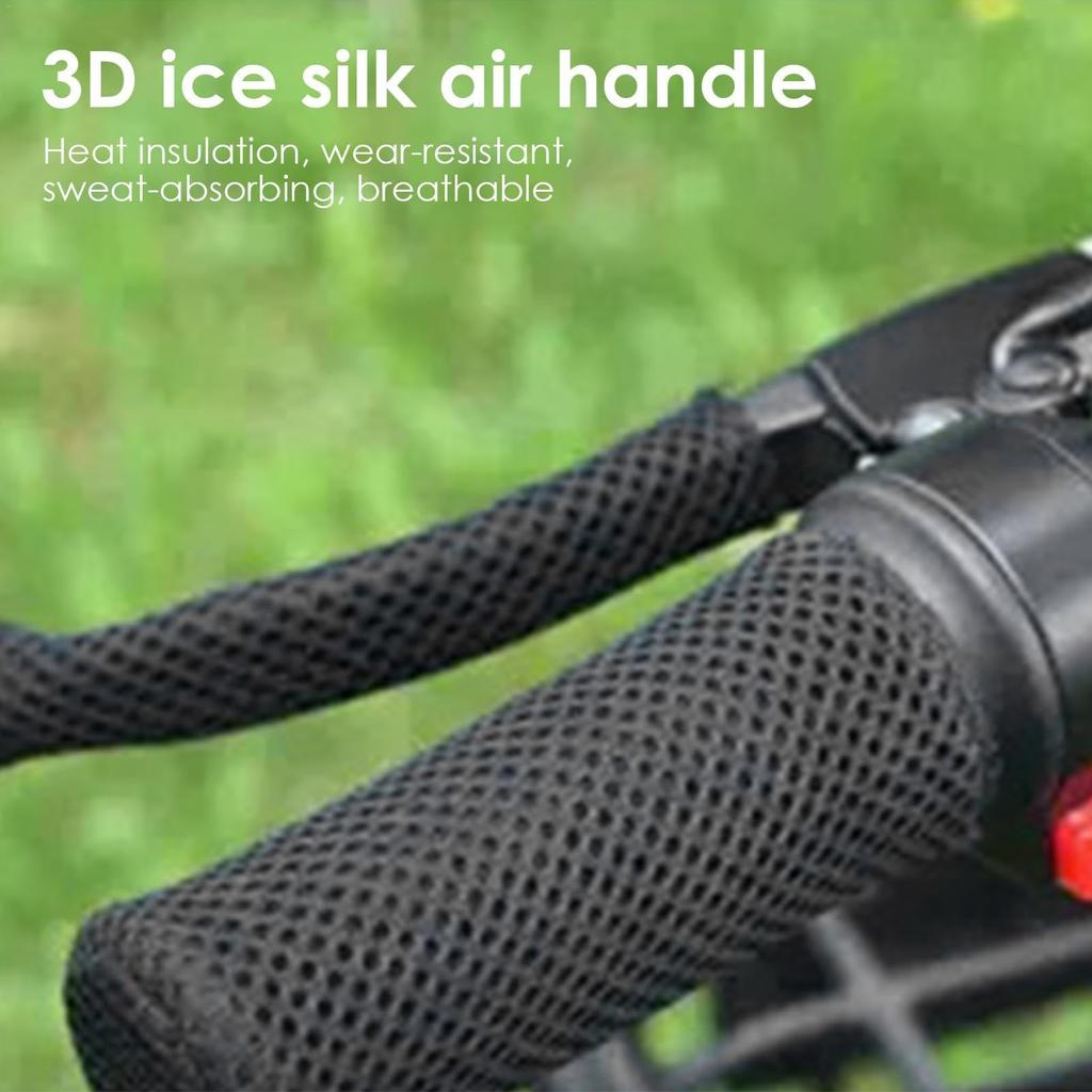 Bike Grips | 3D Ice Silk Non-slip Motorcycle Handlebar Cover,Motorcycle Steering Wheel Cover,Ice Wire