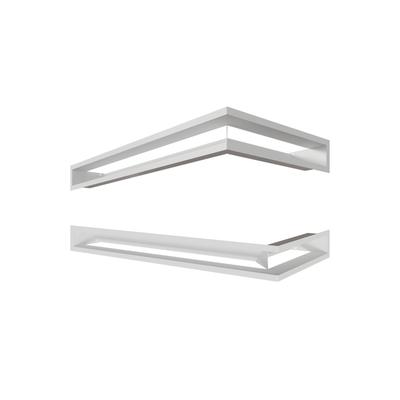 Fireplace Grille KRATKI LUFT White 9x80x40 Left Ventilation Set 2 Pcs
