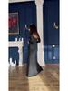 Elegant Black Long Sleeve Slim Dress for Women - Spring 2025 Socialite Style